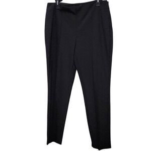 Lafayette 148 Pants Slacks Trousers Women Size 12 Black Stretch Travelers Crease